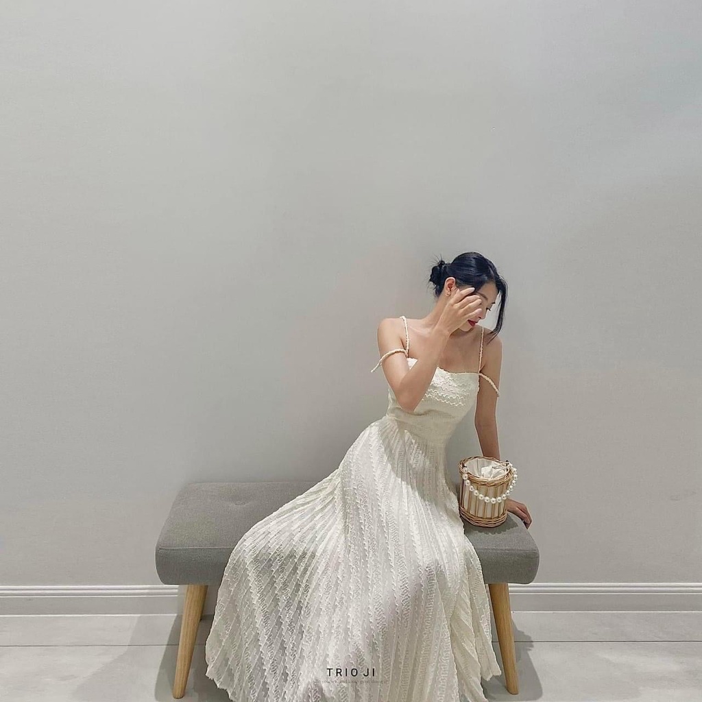 Đầm Maxi Ren Dập Ly