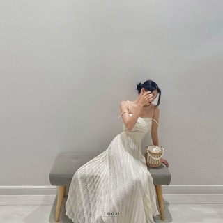 [D29] Đầm Maxi Ren Dập Ly