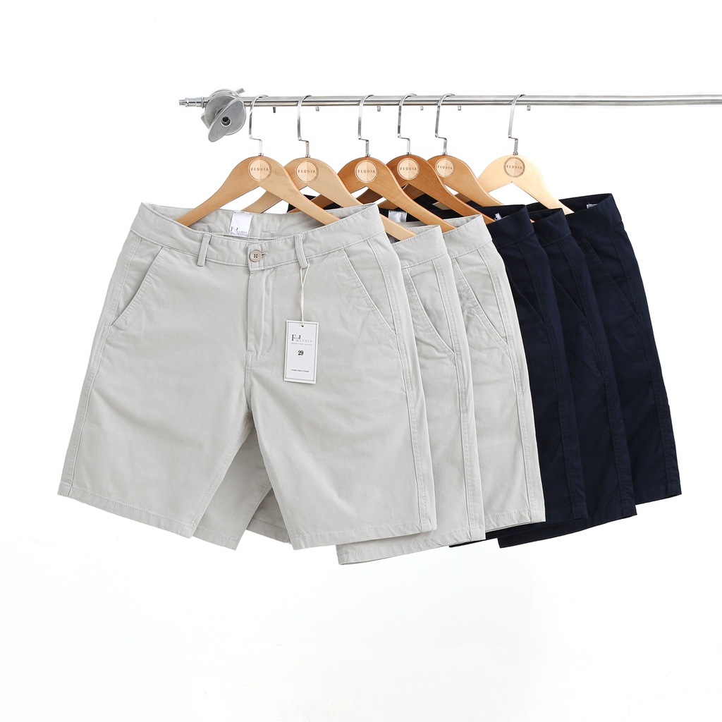 Quần Short nam FLUDIA vải KAKI cao cấp, trẻ trung, lịch lãm, chuẩn form-FLUDIA