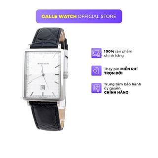 Đồng hồ Romanson Men Watch DL5163NMWWH nam mặt chữ nhât, máy nhập Thụy Sĩ chống nước, dây da cao cấp chính hãng