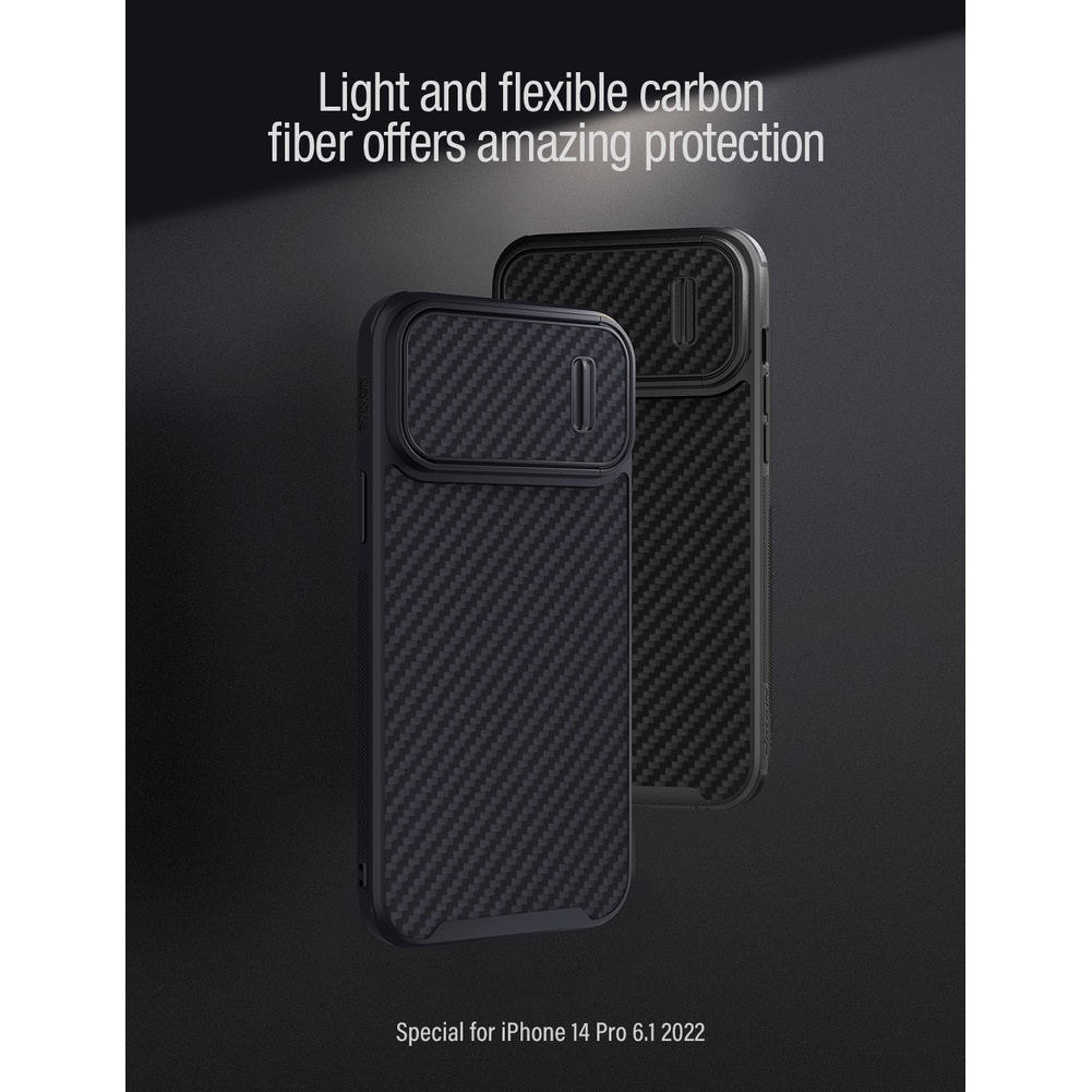 Ốp Điện Thoại Nillkin Sợi Tổng Hợp Siêu Mỏng Chống Sốc Cho iPhone 14 Pro