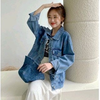 Áo khoác denim dáng vừa 92104 cherry coco