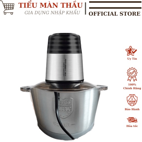 Máy xay thịt cối inox 304, 4 lưỡi đa năng công suất 250W, máy xay trộn nghiền thực phẩm bear cầm tay siêu khỏe A29