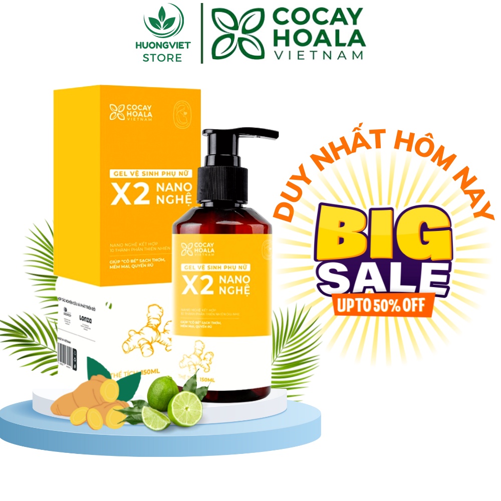 Gel Vệ Sinh Phụ Nữ X2 Nano Nghệ Cỏ Cây Hoa Lá 150ml Ddvs Chăm Sóc Sạch Sẽ Se Khit Làm Hồng Vùng Kín Khử Mùi Hôi