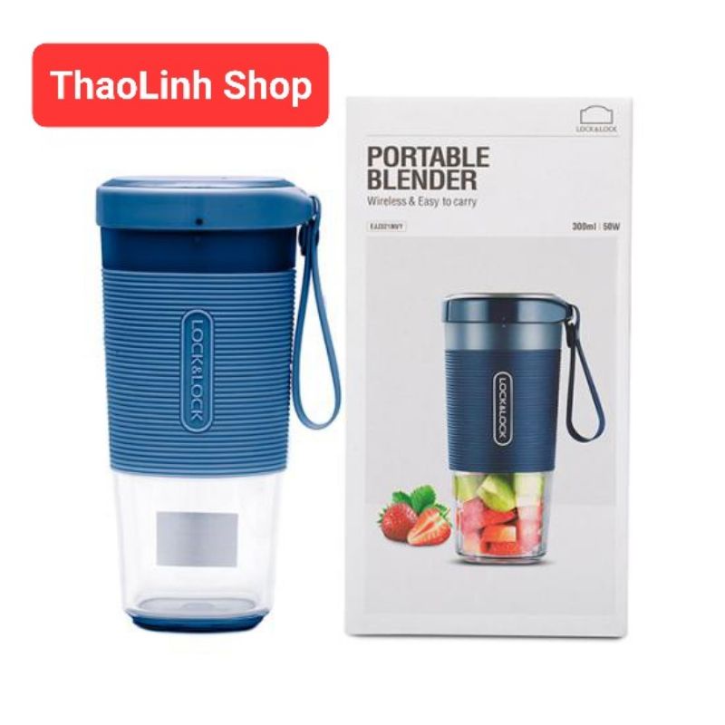Máy xay sinh tố cầm tay Lock&Lock dung tích 300ml không dây, sử dụng pin sạc, chống nước EJJ321 - (Chính hãng)