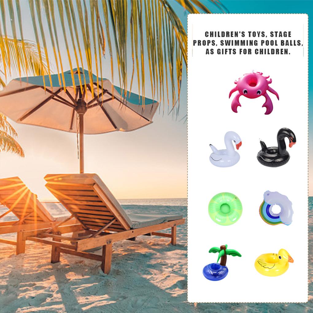 Set 7 Tấm Lót Cốc Nước Bằng PVC Họa Tiết Hoạt Hình Dễ Thương Tiện Dụng