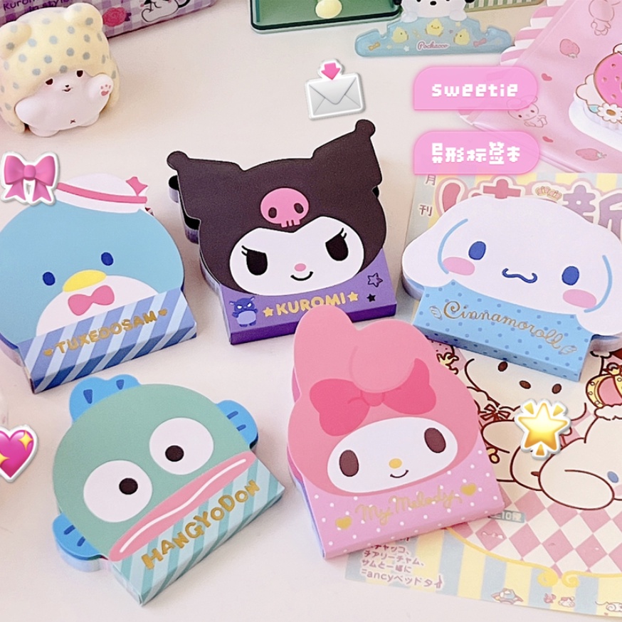 SANRIO Giấy Note Ghi Chú Tự Dính Họa Tiết Hello Kitty Kuromi Cinnamoroll LittleTwinStars Pochacco PompomPurin 0BLF