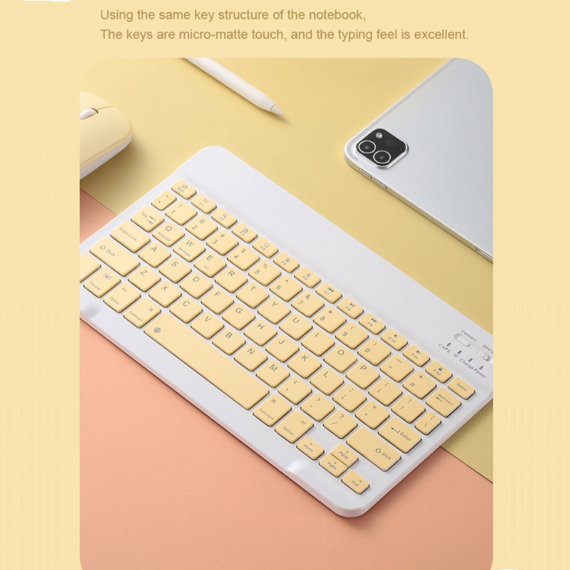 Bàn PhíM + ChuộT Bluetooth Không Dây Cho iPad Xiaomi Huawei / IOS / Android / Windows