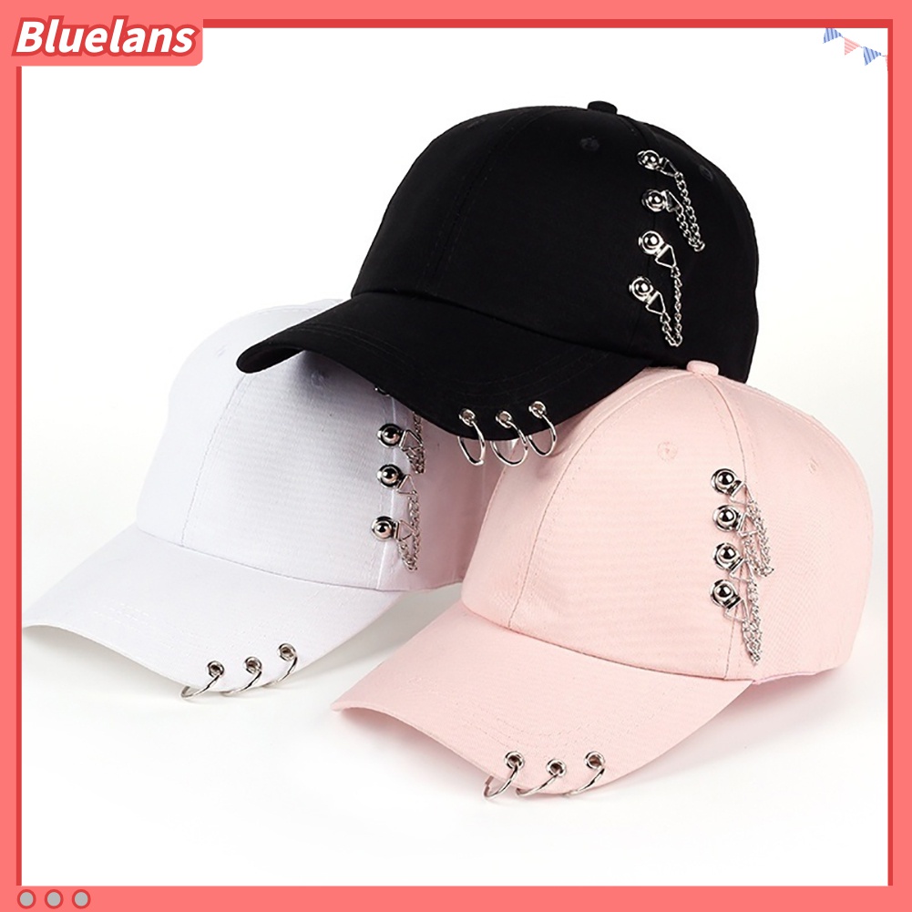 Mũ Lưỡi Trai Đính Khoen Kim Loại Phong Cách Hip Hop Thời Trang 48h