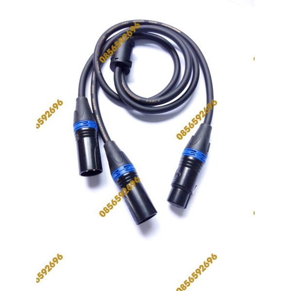 Dây tín hiệu 1 jack cắm canon âm- 2 jack canon dương