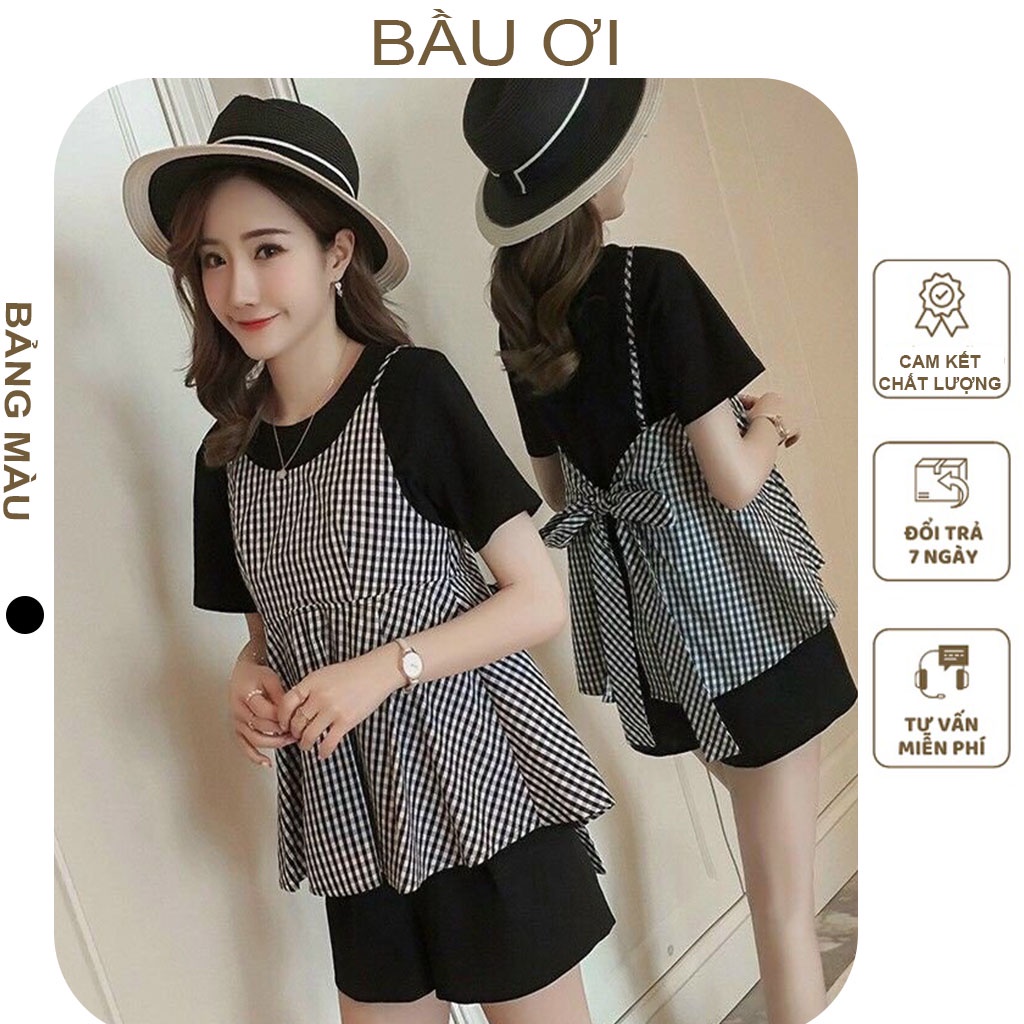 [FREE SHIP B22 ] BỘ BẦU TRƯỚC VÀ SAU SINH MÙA HÈ SIÊU MÁT THIẾT KẾ CÔNG SỞ CAO CẤP CHẤT LIỆU VOAN LỤA - BỘ QUẦN ÁO BẦU