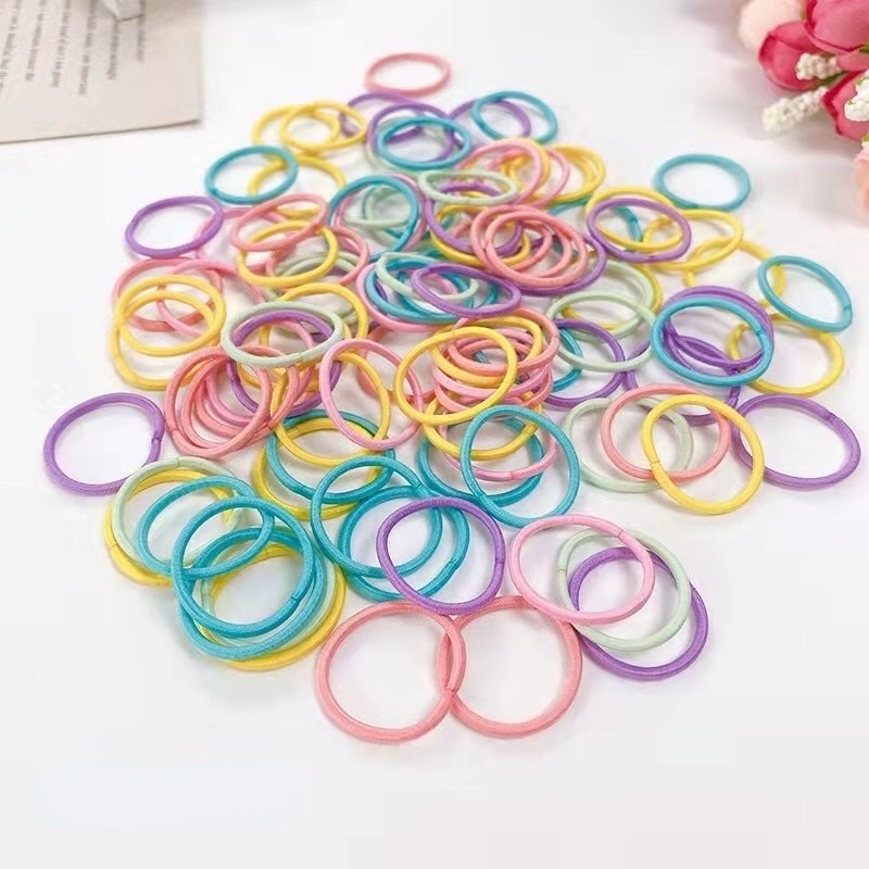 Set 50-100-500 dây buộc tóc bé nhiều màu xinh xắn❤️