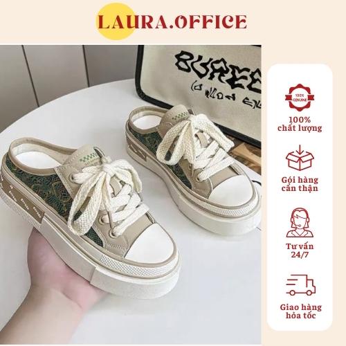 Giày sục nữ hở gót siêu xinh, Giày nữ đế gồ hot 2022 dễ phối đồ