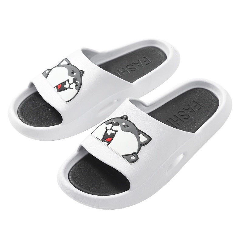 Dép quai ngang nam và nữ thời trang hình chó cún dễ thương đế đúc siêu êm