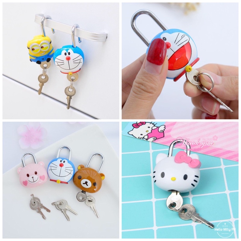 Ổ khóa mini Hello Kitty Doremon Doraemon