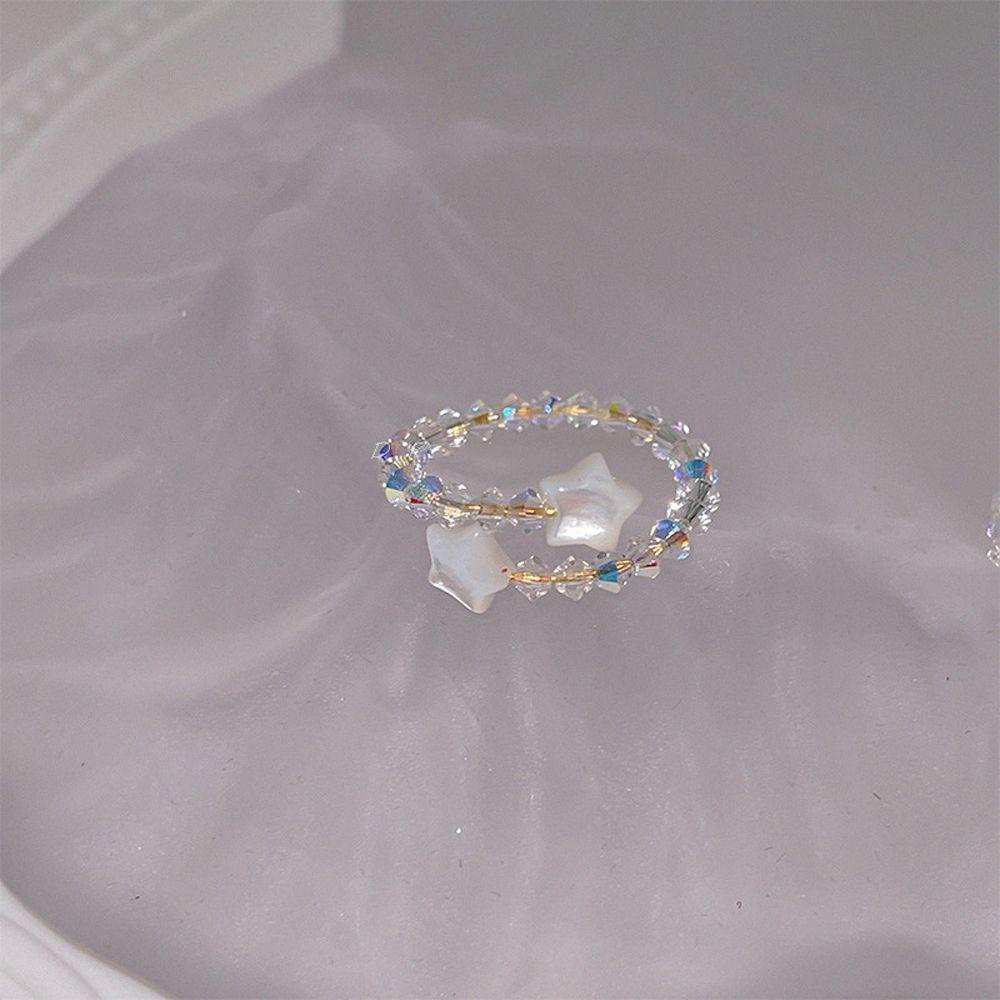 BACK2LIFE Nhẫn Hở Hình Trăng Sao Bằng Hợp Kim Thời Trang Cho Nữ