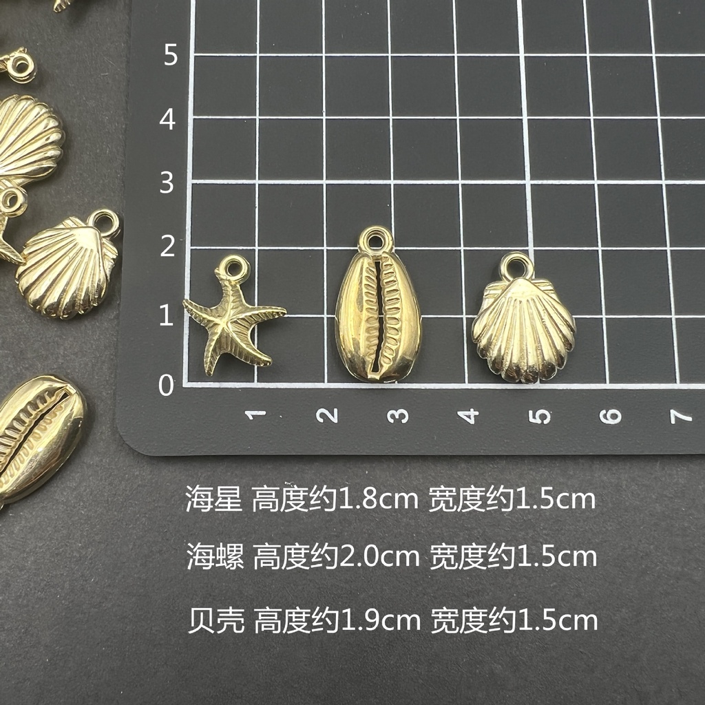 Mặt Vòng cổ Bằng Acrylic Mạ Màu Sắc Hình Đại Dương / Vỏ Sò / Sao Biển / Vỏ Sò Dùng Làm Trang Sức DIY