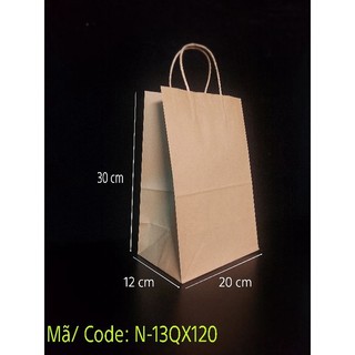 50 túi giấy kraft có quai định lượng giấy 120gsm
