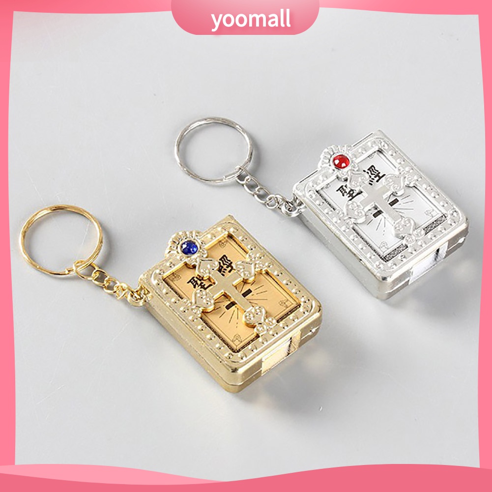 Dây móc khóa hình thánh giá đính đá xinh xắn