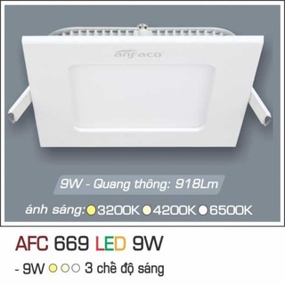 Đèn LED âm trần downlight Anfaco AFC 669