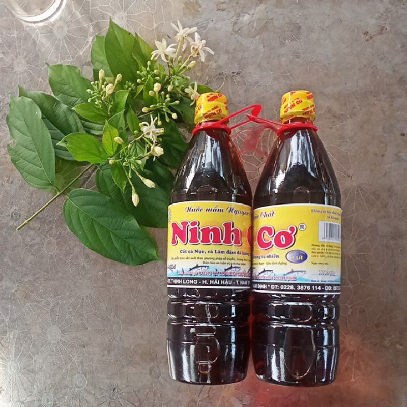 Nước mắm chắt truyền thống Ninh Cơ chai 1lít. Độ đạm >=25mg/l. Mắm Hải Hậu, Nam Định
