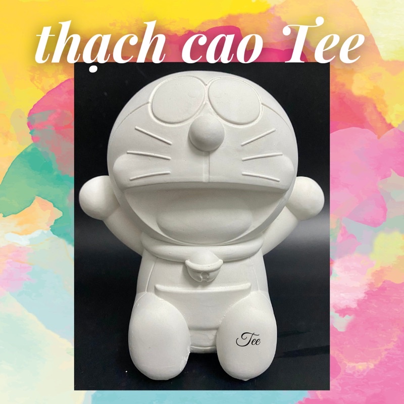 Tượng thạch cao tô màu Doraemon size XXL cao cấp ( kèm màu và cọ )