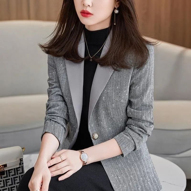 Áo Khoác Blazer Dáng Ôm Thời Trang Công Sở Thanh Lịch Cho Nữ