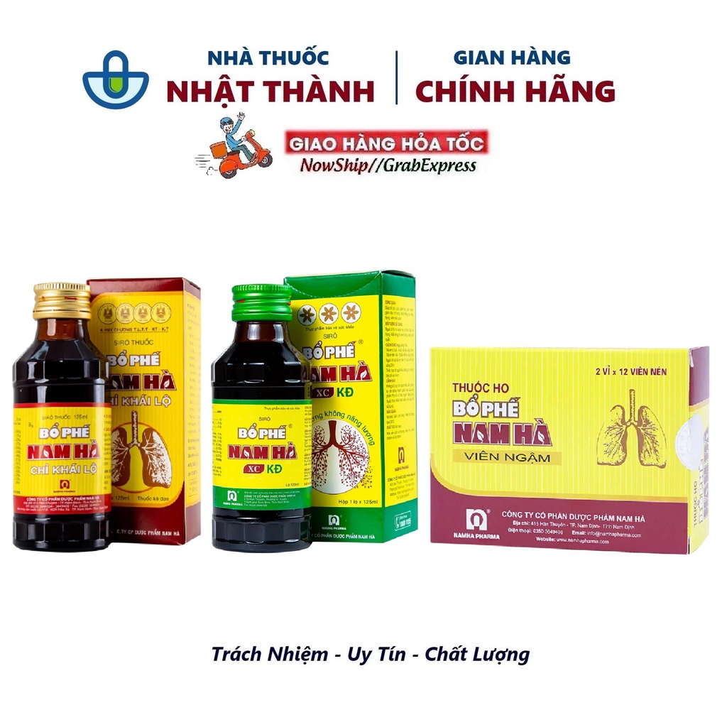 Siro bổ phế chỉ khái lộ Nam Hà (hỗ trợ giảm ho, viem họng) 125ml - Nhà thuốc Nhật Thành