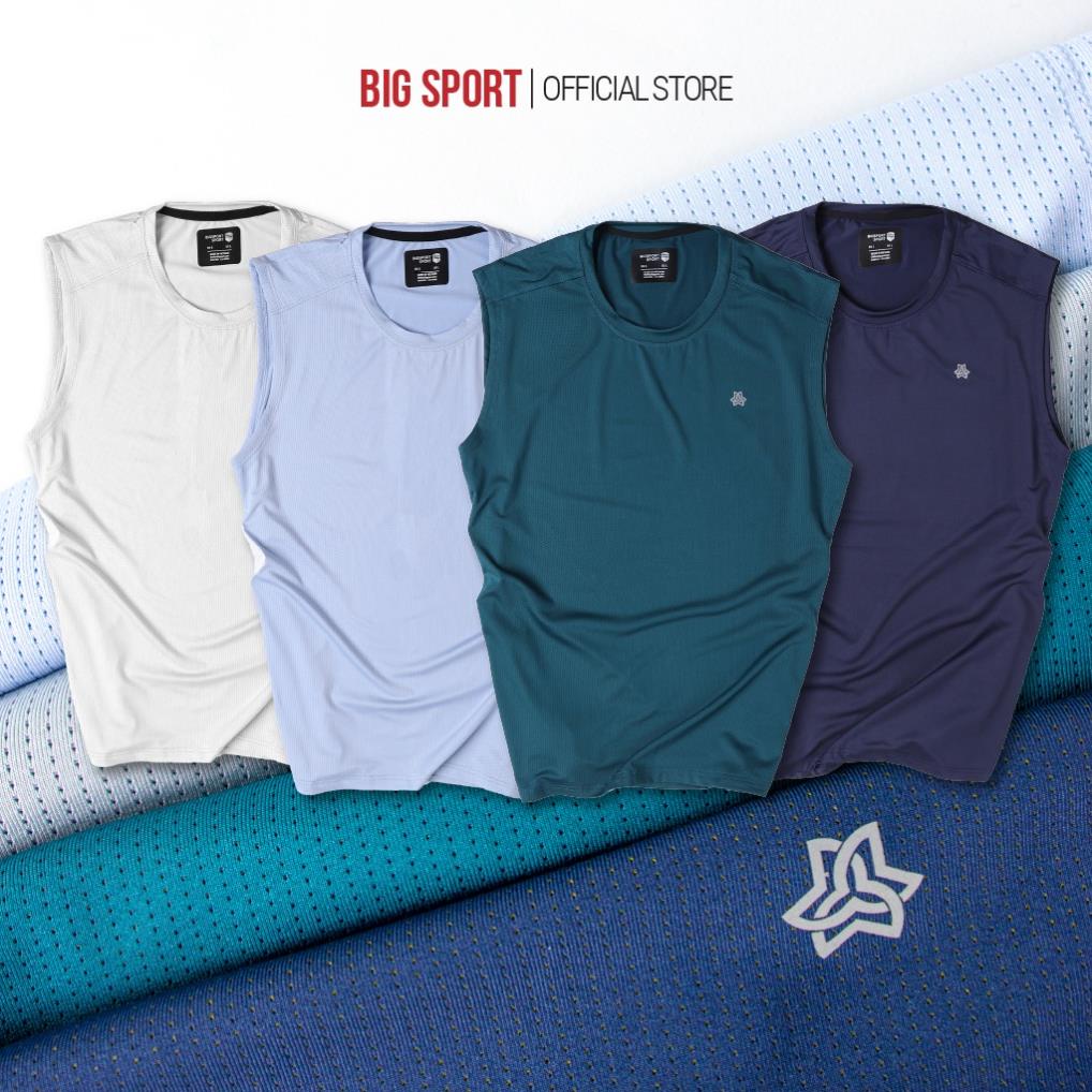 Áo Ba Lỗ Vải Dệt Kim Có các Lỗ Li Ti Siêu Thoáng Mát Co Giãn 4 Chiều Áo Thun Thể Thao Cao Cấp - Big Sport, BS23 !