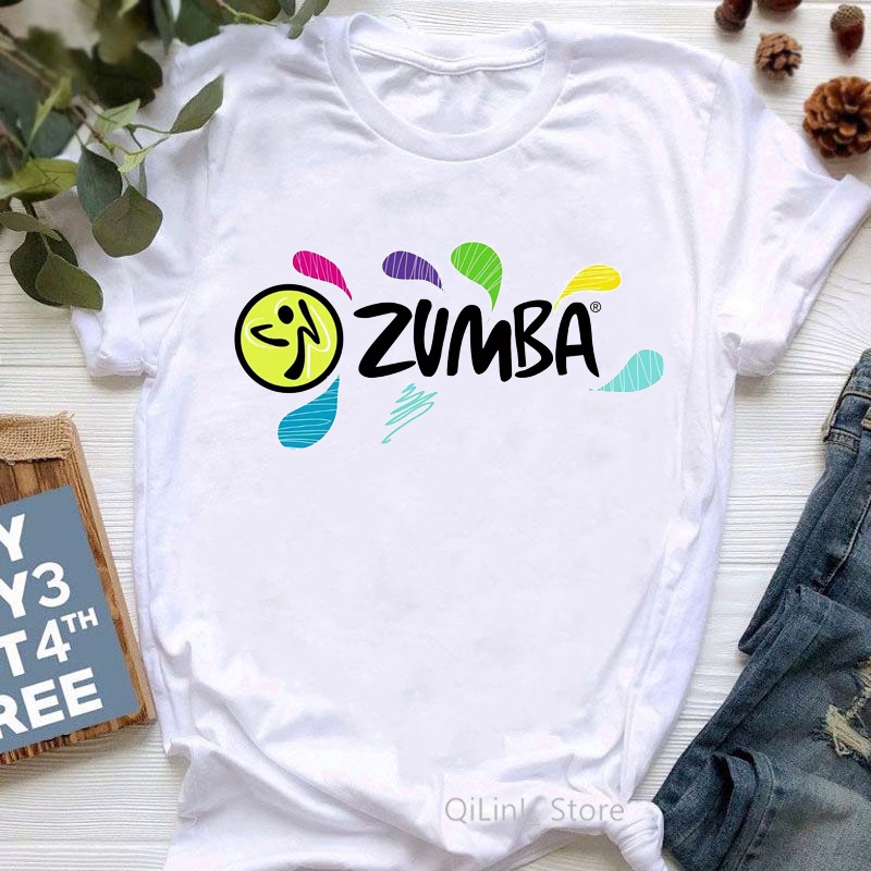Áo Thun Nữ Tay Ngắn In Hình zumba 2023 Thời Trang hip hop
