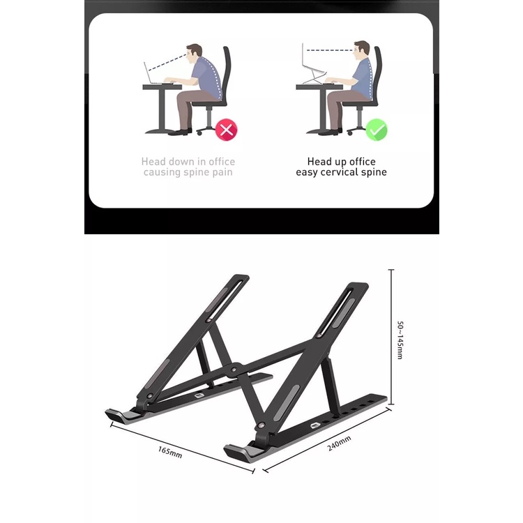 Coza Giá Đỡ Máy Tính Bảng Máy Tính Bảng N3 Abs Giá Đỡ Nâng Cao Tản Nhiệt Máy Tính Để Bàn Có Thể Gập Lại Dễ Dàng Đóng Cho Máy Tính Xách Tay 10-16 Inch