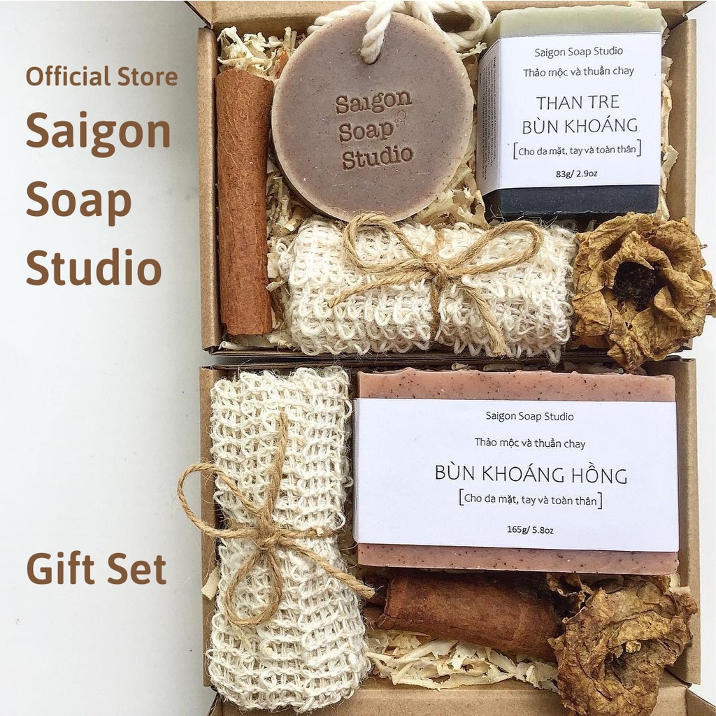 Set QUÀ TẶNG 02 xà phòng handmade Saigon Soap Studio, gift set sinh nhật xinh xắn tặng người thương, quà tặng ngày 20/10