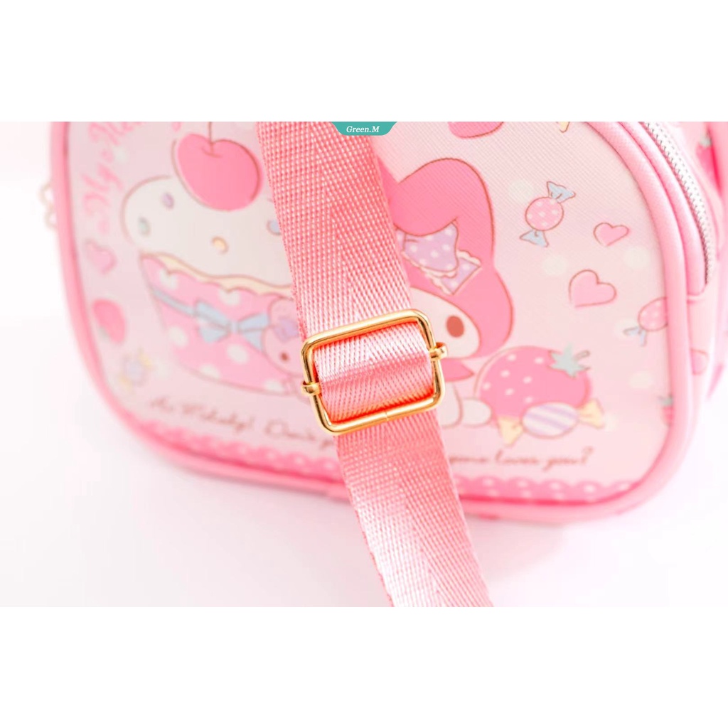 SANRIO Túi Đeo Vai Đựng Tiền Xu Họa Tiết Hoạt Hình Dễ Thương Cho Bé Gái