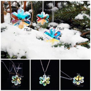 Mặt Dây Chuyền Pha Lê Swarovski Hình Bông Tuyết S25mm