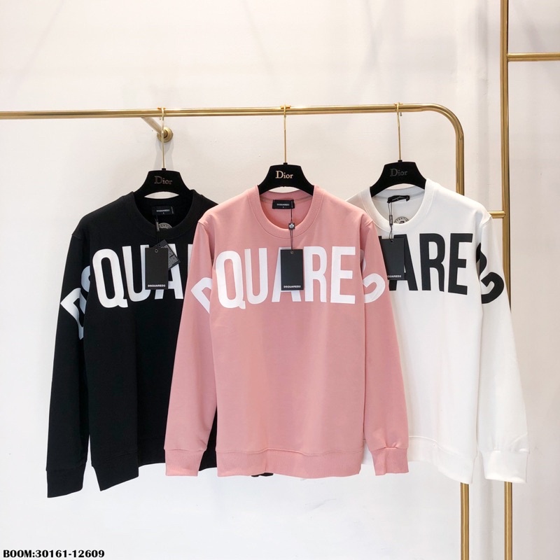 ÁO THU ĐÔNG DSQUARED2 NAM NỮ - Thun dài tay cổ tròn, chất co dãn hoạ tiết in 3D___30161