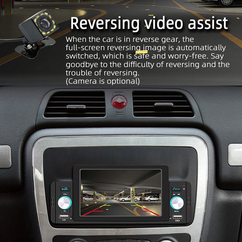 Máy Nghe Nhạc MP5 Màn Hình Cảm Ứng HD 5 Inch Kết Nối Bluetooth Đa Phương Tiện FM 1 Din Cho Xe Hơi