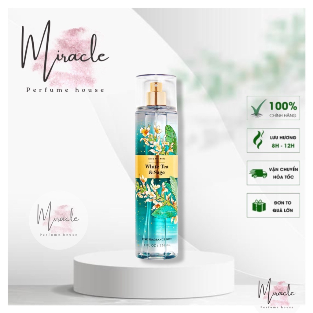 Xịt Thơm Toàn Thân White Tea & Sage