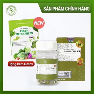 [ CHÍNH HÃNG ] VIÊN UỐNG THẢO MỘC GIẢM CÂN SLIMMING CARE X3 tặng kèm DETOX