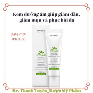 Kem Dưỡng Ẩm Dành Cho Da Mụn Babe Stop AKN Mattifying Moisturiser (Tuýp 50ml)