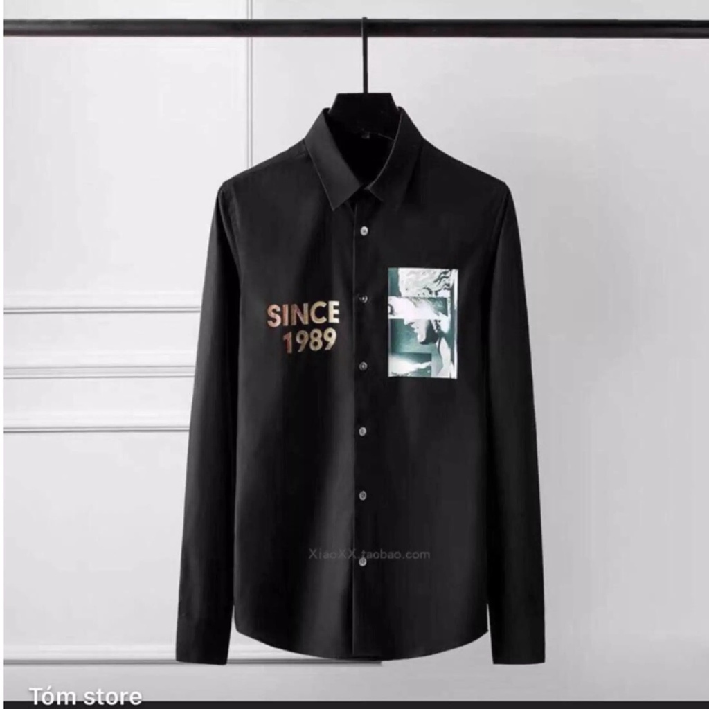 Áo sơ mi nam dài tay màu trắng họa tiết kẻ sọc, màu xám đen thời trang cao cấp thương hiệu Muradfashion MS128