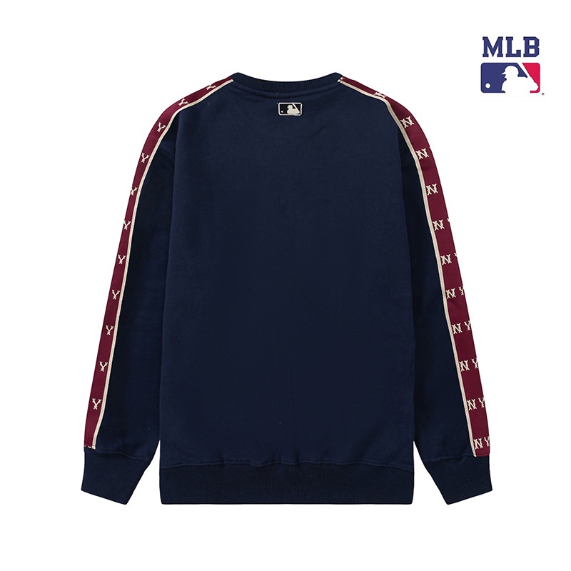 ❤❀  ❤ Mlb Áo Nỉ Dài Tay Cổ Tròn Thêu Họa Tiết Thời Trang