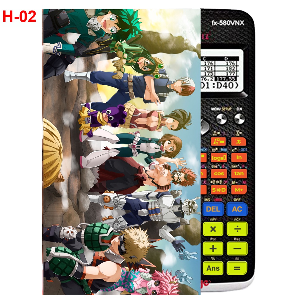 Decal Máy tính CASIO fx570, fx580...anime Học viện Anh Hùng, MY-HERO-ACADEMIA