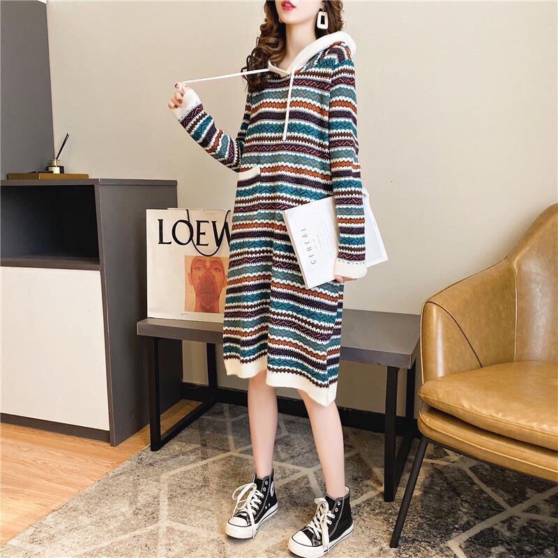 -Váy len nữ vintage thổ cẩm