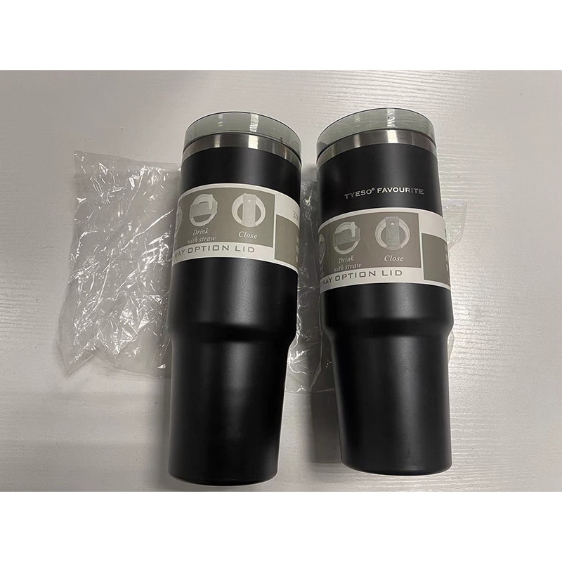 30oz dung tích lớn 890ml Bình hút chân không bằng thép không gỉ 304 Có nắp bịt kín silicone ống hút kim loại có bàn chải