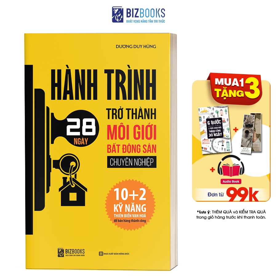 Sách - BIZBOOKS - Hành Trình 28 Ngày Trở Thành Môi Giới Bất Động Sản Chuyên Nghiệp