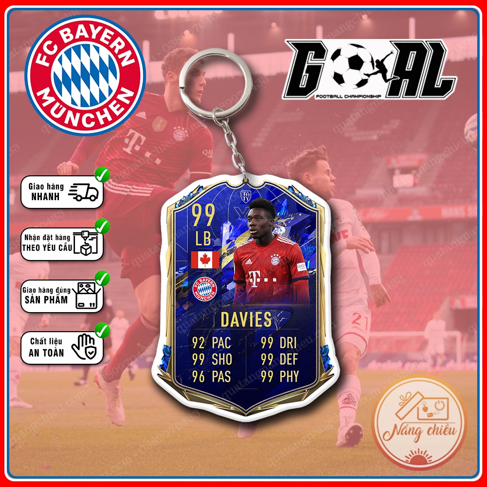 Móc khóa thẻ  - Câu lạc bộ bóng đá Bayern Munich ☘️Quà Tặng Nắng Chiều☘️