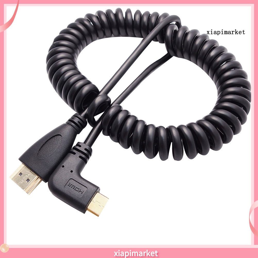 Cáp chuyển đổi Mini HDMI sang HDMI bẻ góc 90 độ cho SLR PC
