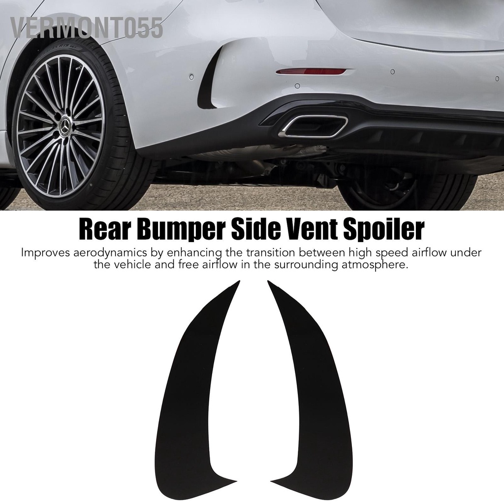 Vermont055 2 cái Phía sau Bộ cản phía Cánh lướt gió bên trái Bên phải Màu đen bóng Thay thế cho Mercedes ‑ Benz C Class W206