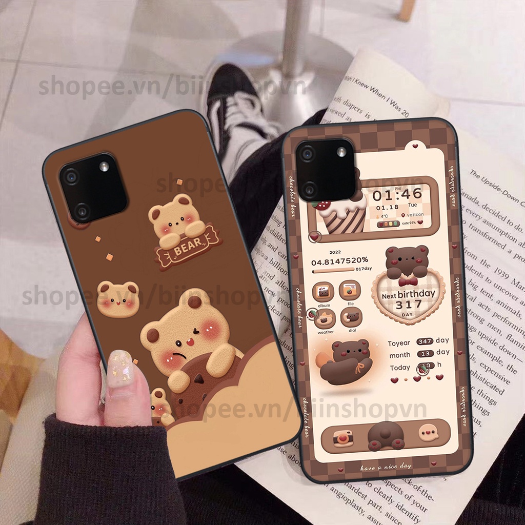 Ốp Realme C11 2020 in hình gấu chocolate kẹo ngọt siêu đẹp siêu xinh