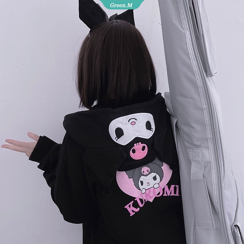 Sanrio Kuromi My Melody Áo Khoác Cardigan Cotton Y2k Kawaii Cinnamoroll Anime Cho Nữ